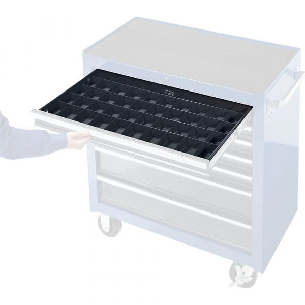 Kaiser+kraft Conjunto de Divisórias para Gavetas, 9 Separadores Longitudinais, 4 Separadores Transversais para Gavetas 75 mm de Altura, para Carros de Ferramentas - M1027634-114579