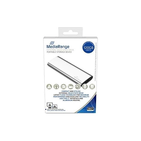 Disco Externo SSD MediaRange 120GB External USB-C 3.2 - MR1100