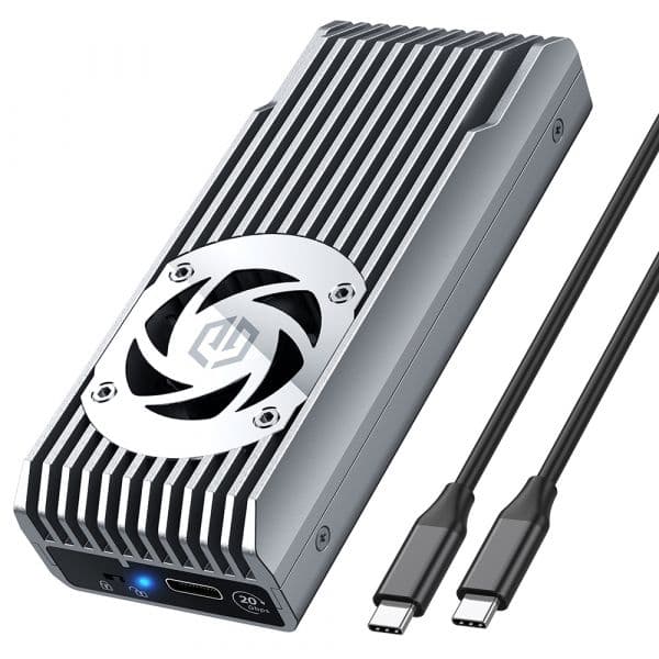 GrauGear G-M206-20G-F Caixa Externa para SSD M.2 NVMe com Ventoinha 20Gbit