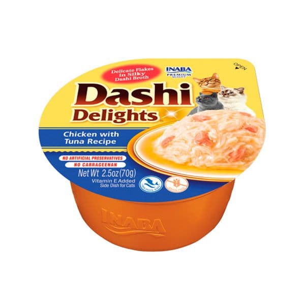Ração Húmida Inaba Churu Dashi Delights Frango com Atum 70g