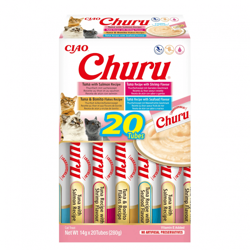 Inaba Churu Snack Líquido Cremoso Marisco 20x14g