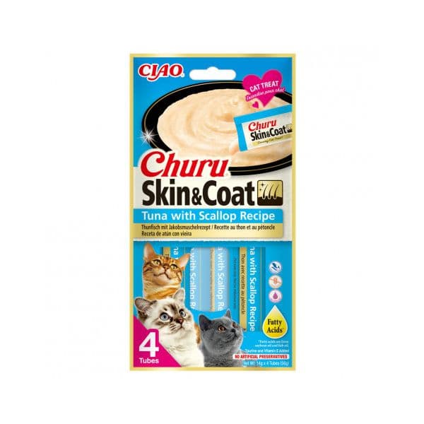 Churu Snack Líquido Atum e Vieira 4x14g