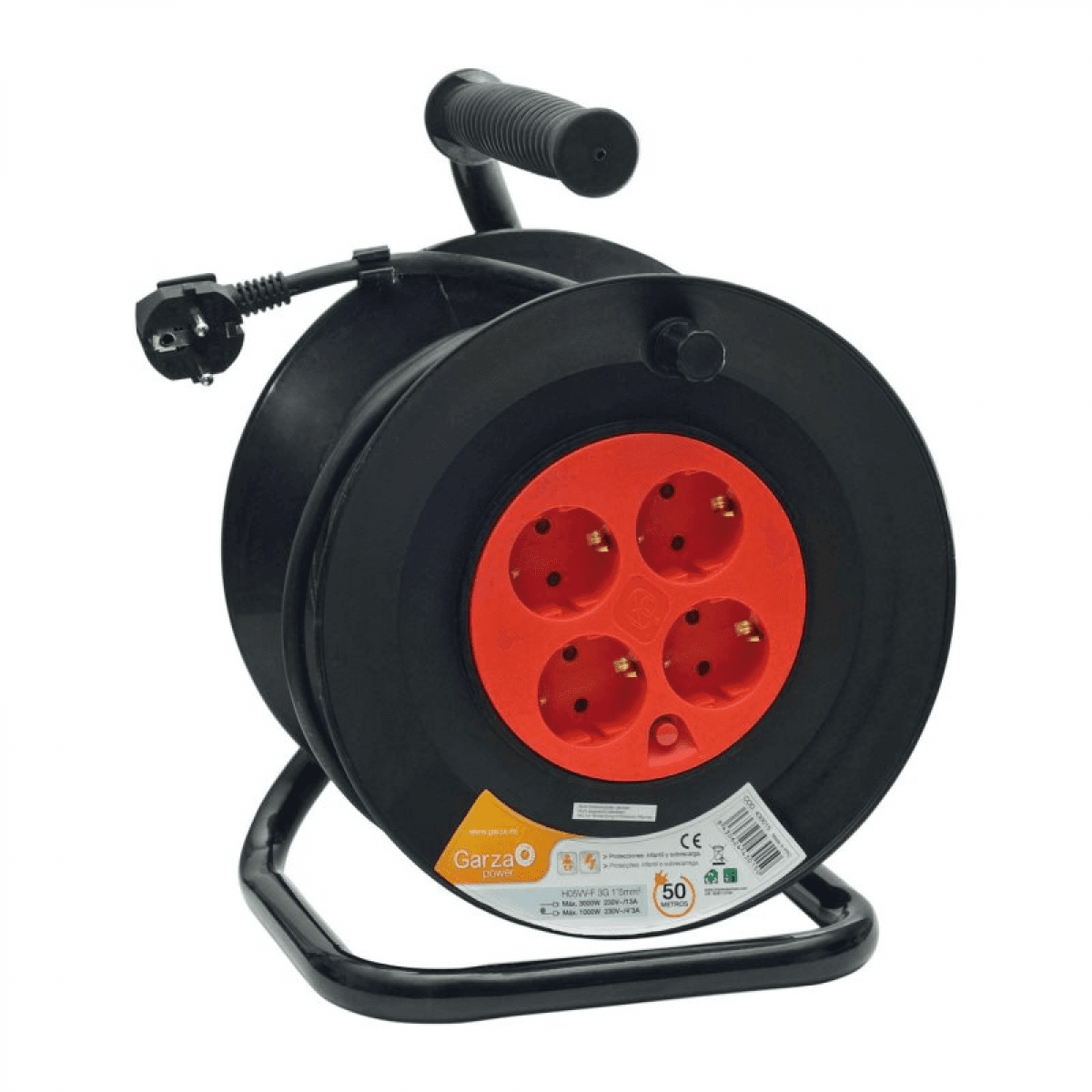 Extensão Elétrica 50m com Enrolador 3X1.5 50Mt
