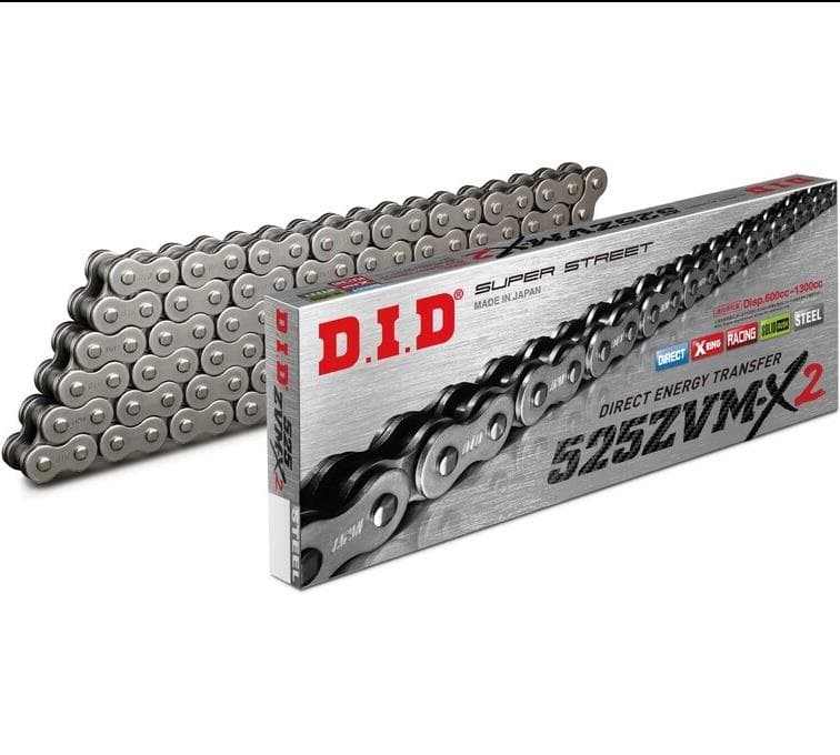 CORRENTE MOTO DID 530ZVM-X2 X-RING 86 ELOS PRETO