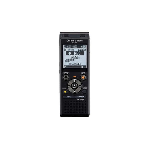 Om System Gravador Digital de Voz WS-883 8GB com microfones estéreo, USB Direct, cancelamento de ruído