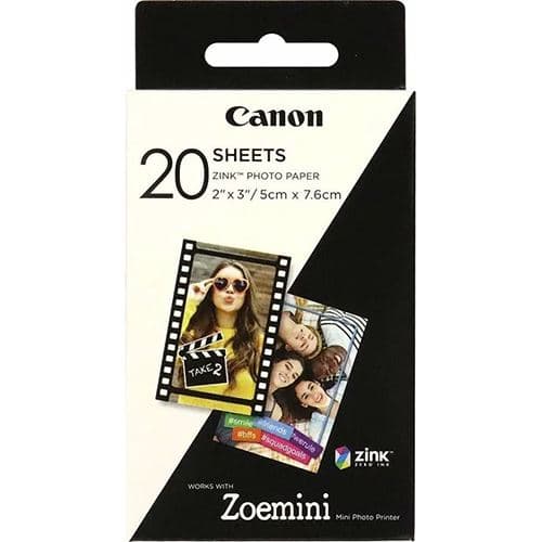 Canon Zink Paper ZP-2030 - 20 Fls (p/ impressora Zoemini) - 3214C002AA