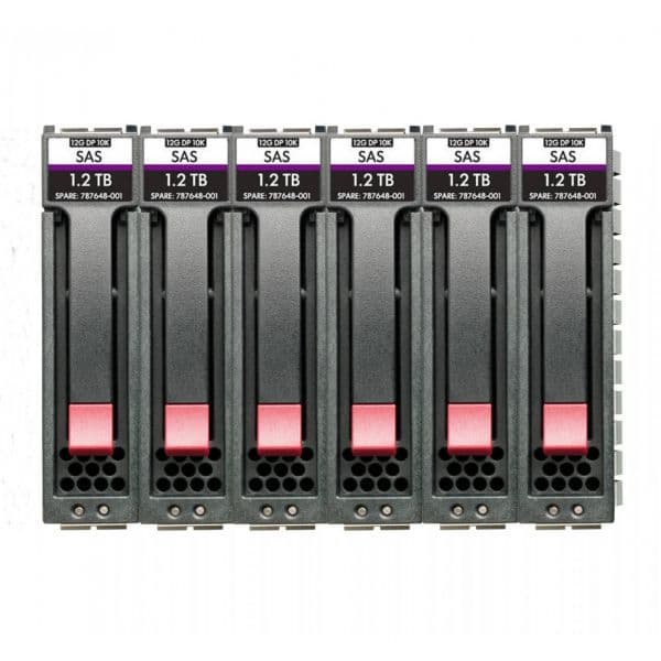 HP Disco Rígido HDD 7.2TB 2.5" SFF SAS 12Gb/s 10000 rpm (pacote de 6) R0Q65A