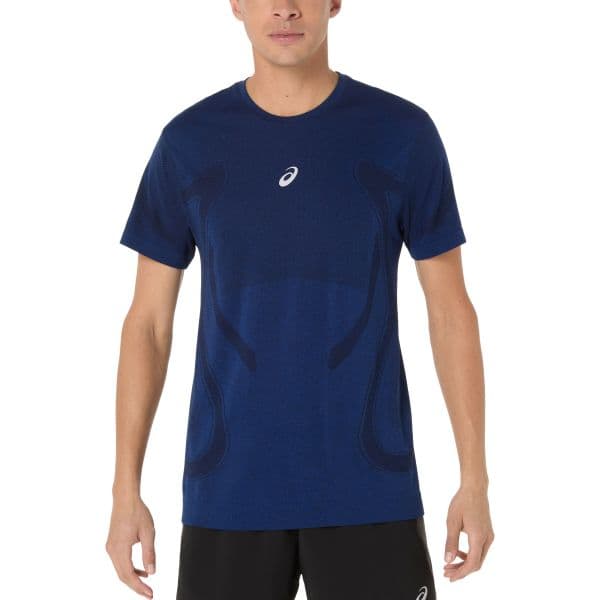 Asics T-shirt Road Seamless Ss Top 2011d355-400 M Azul