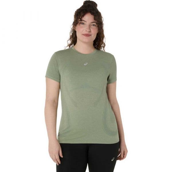 Asics T-shirt Road Seamless Ss Top 2012d292-400 S Verde