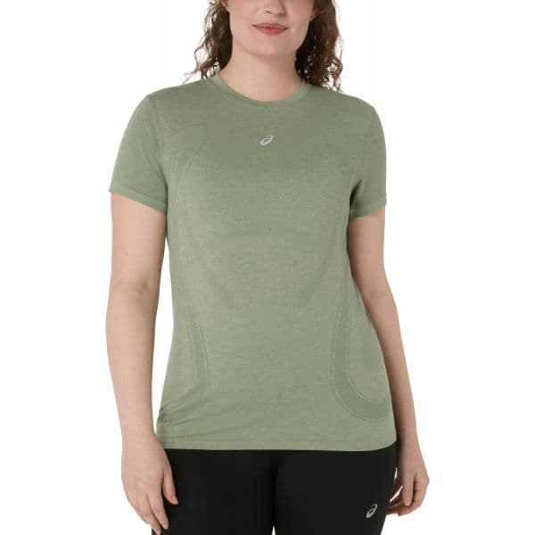 Asics T-shirt Road Seamless Ss Top 2012d292-400 Xs Verde