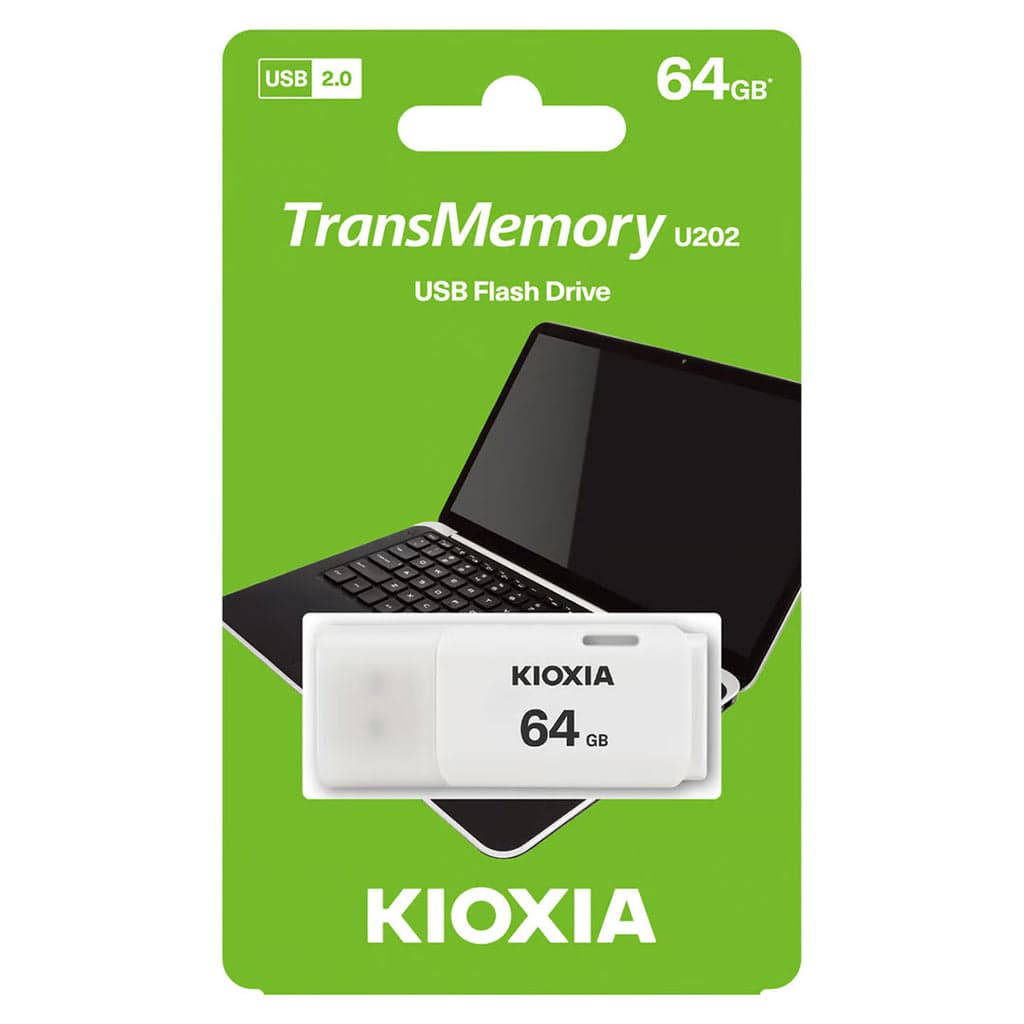 Kioxia 64GB U202 Hayabusa USB Stick USB 2.0 White - LU202W064G