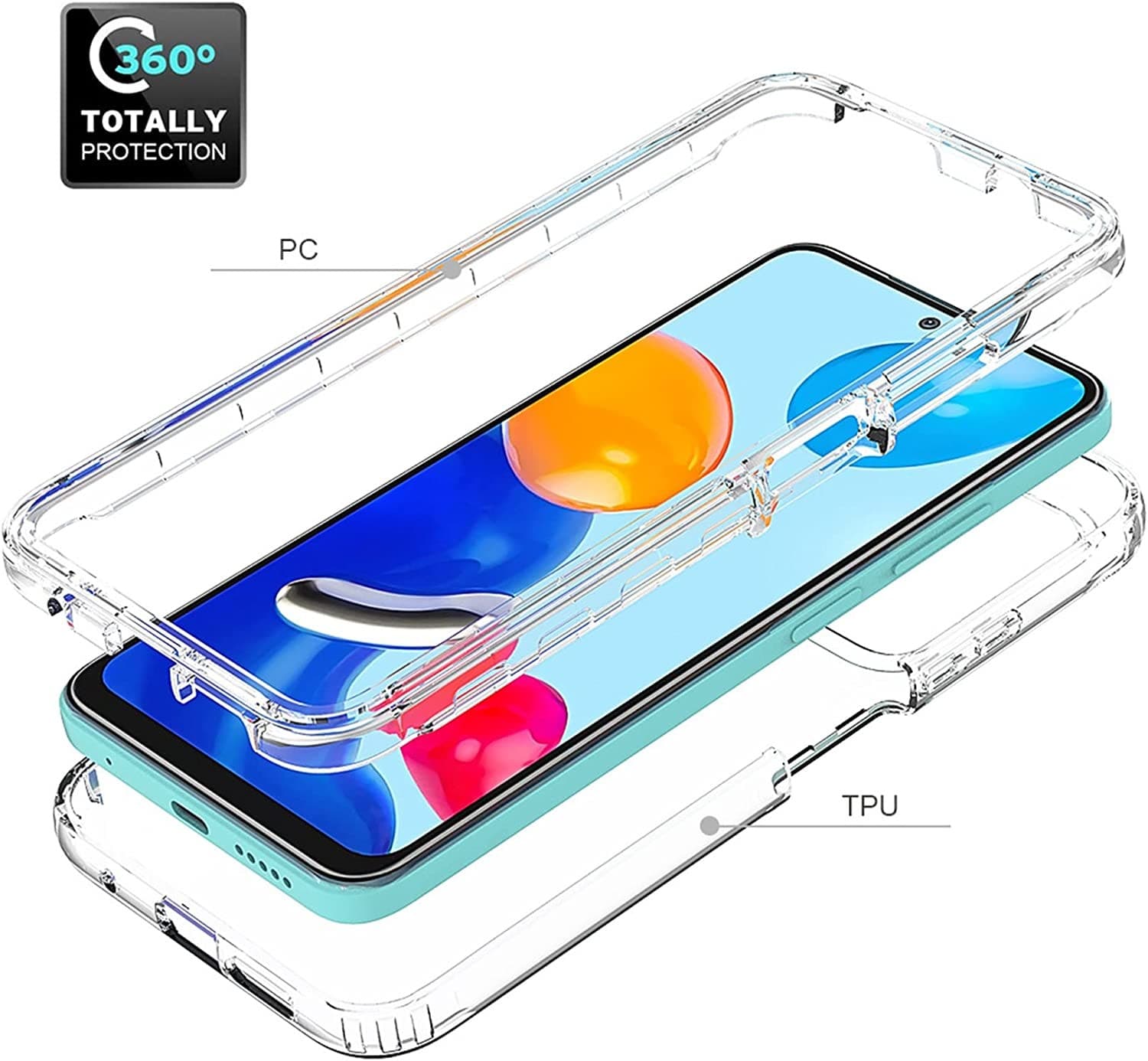 Capa Dupla 360 Xiaomi Redmi Note 11 Pro Transparente