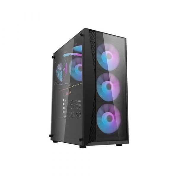 Darkflash Caixa Computador Gamming DK352 + 4 Fans Preto