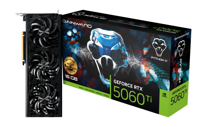 Gainward GeForce RTX 5060 Ti Python III OC 16GB GDDR7