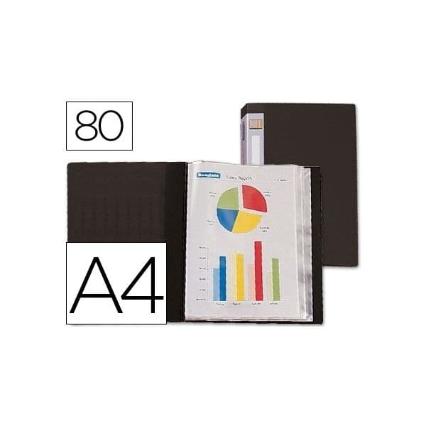 LiderPapel Capa Catalogo Lombada Personal. 80 Bolsas Preta - 03525.01