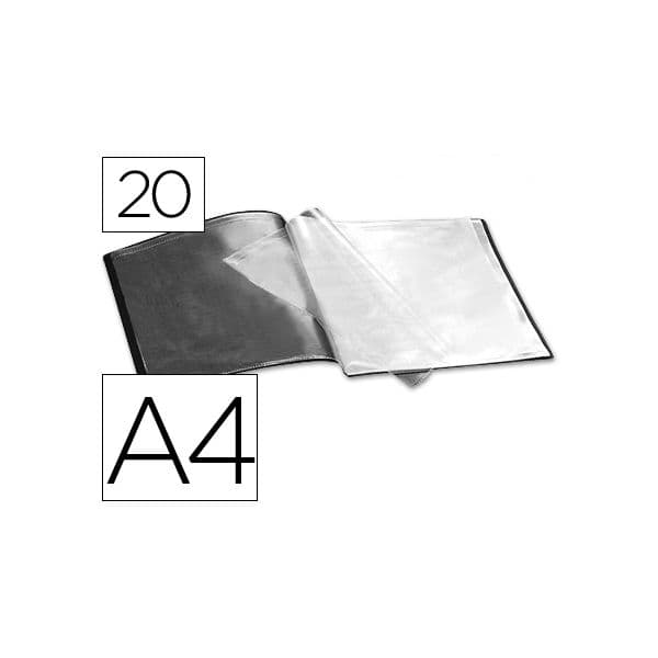 Liderpapel Pasta Catálogo A4 20 Bolsas Preto - CJ08