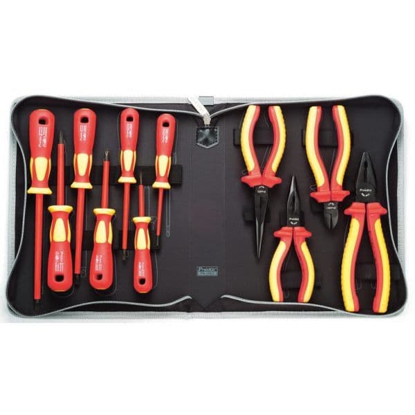 Pro's Kit Mala Ferramentas Profissional 11 Peças Isoladas - PK-2802