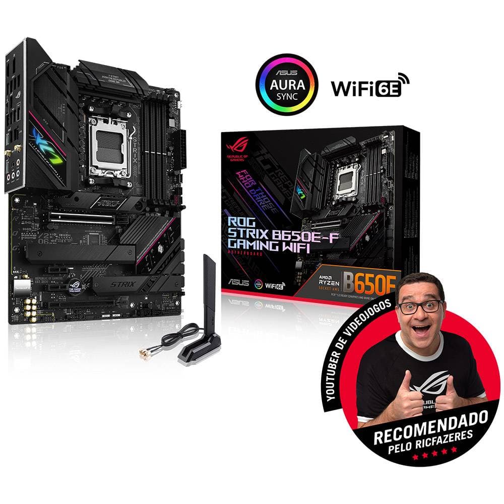ASUS ROG STRIX B650E-F GAMING WIFI AMD B650 Ranhura AM5 ATX