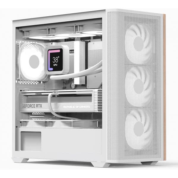 Aerocool Micro-ATX D301A ARGB Vidro Temperado Branco