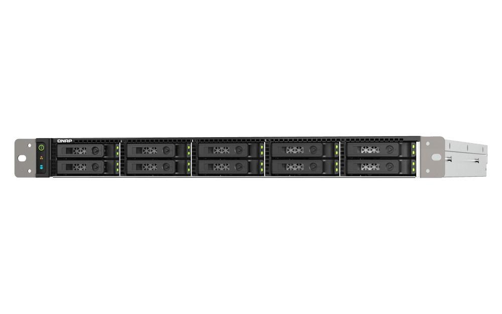 Qnap NAS Rack (1U) TS-H1090FU Ethernet Lan (preto/inox) - TSH1090FU7232P64G