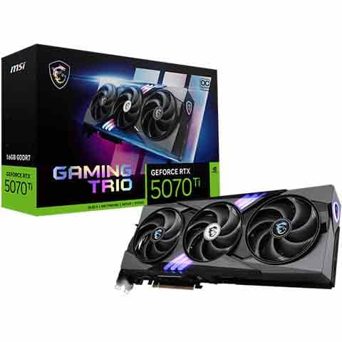 MSI GeForce RTX 5070 Ti GAMING TRIO OC 16GB GDDR7 Reflex 2 RTX AI DLSS4