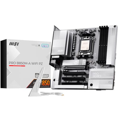 Motherboard MSI PRO B850M-A WIFI PZ Micro-ATX B850 AM5 DDR5 Wi-Fi 7 PCIe 5.0 RAID