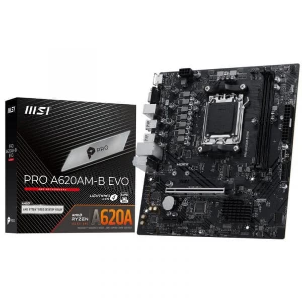 Motherboard MSI PRO A620AM-B EVO ATX AMD A620 Socket AM5 DDR5 5GbE RAID M.2
