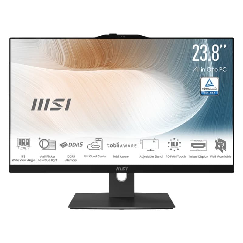 MSI AM242TP-2231EU i5-120U 16GB 512 W11P 24" tatil Preto