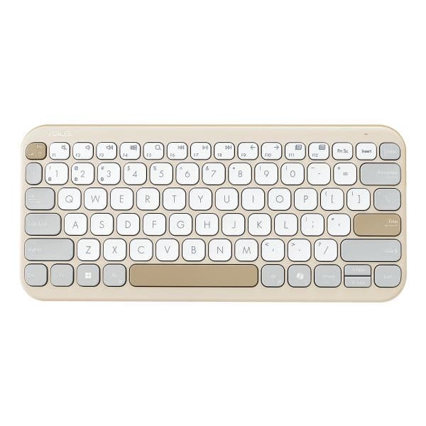 Teclado Asus Marshmallow KW100 Sem Fios Layout US/DE Bege/Cinza