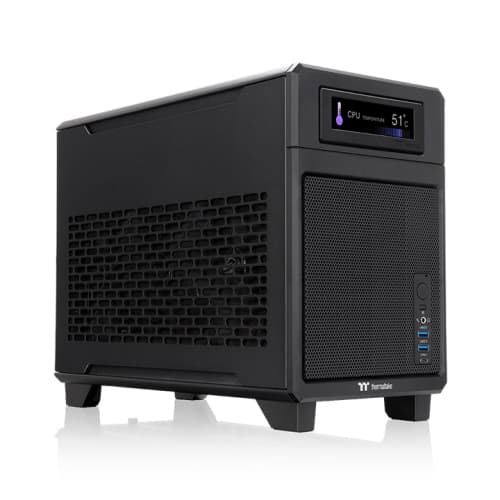 Thermaltake TR100 Caixa Mini-ITX USB 3.2 Gen2 Tipo-C 3 Preta