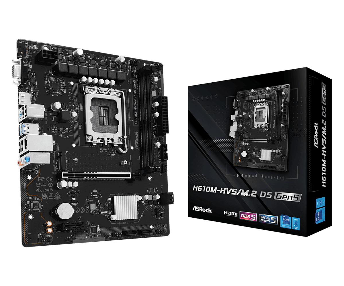 Motherboard AsRock H610M-HVS/M.2 D5 GEN5 LGA1700