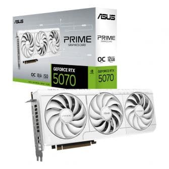 ASUS Prime RTX 5070 WHITE 12GB GDDR7 com 3x Ventoinhas Branca