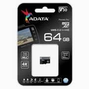 ADATA MICRO SDXC 64GB U3 CLASS 10 V30 ADATA C/ADAPTADOR SD