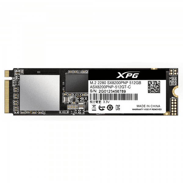 SSD ADATA 512GB XPG SX8200 Pro M.2 NVME PCIe Gen3x4 - ASX8200PNP-512GT-C