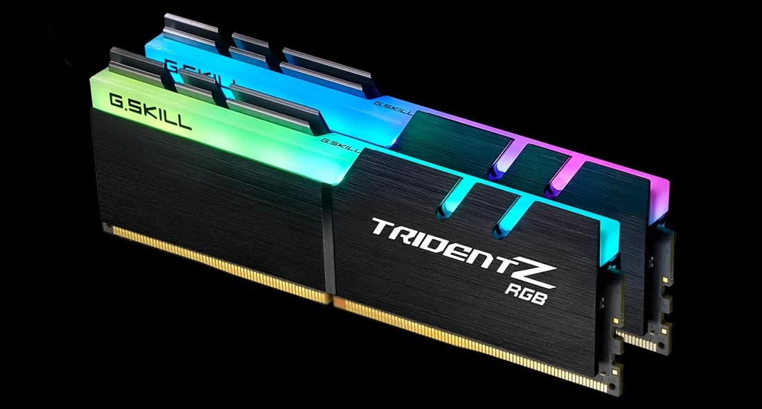Memória RAM G.Skill 16GB Trident Z RGB (2x 8GB) DDR4-3200MHz CL16 Black - F4-3200C16D-16GTZRX