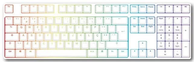 Ducky Conjunto de 109 Teclas PBT Doubleshot Branco (ES) - DKSA109-ESPDWNNO2