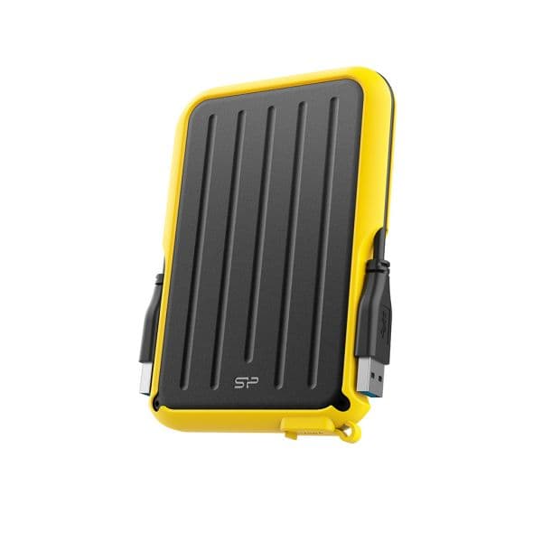 Disco Externo Silicon Power 2TB 2.5" Armor A66 USB 3.2 À Prova de Choque IPX4 Amarelo