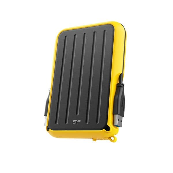 Disco Externo Silicon Power 5TB 2.5" Armor A66 USB 3.2 Resistente a Choques IPX4 Amarelo