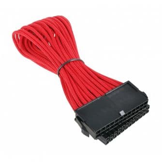 BitFenix 24 Pin ATX 30cm sleeved red/black - BFA-MSC-24ATX30RK-RP