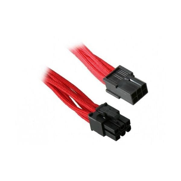 BitFenix 6 Pin PCIe 45cm sleeved red/black - BFA-MSC-6PEG45RK-RP