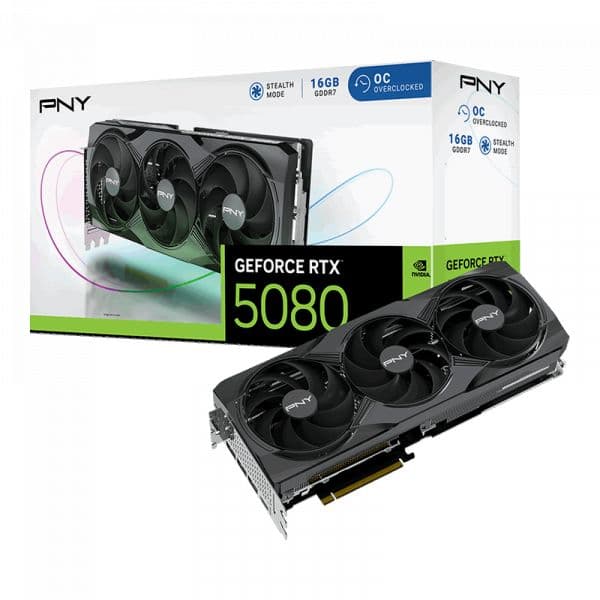 PNY GeForce RTX 5080 Triple Fan OC 16GB GDDR7 DLSS4