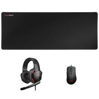 Mars Gaming 3em1 -Rato 9800DPI RGB + Tapete Rato XL + Headset 7.1 - MCPPRO