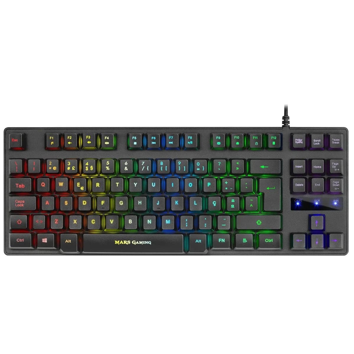 Mars Gaming MKTKLPT Compact TKL Mechanical Illuminated RGB PT