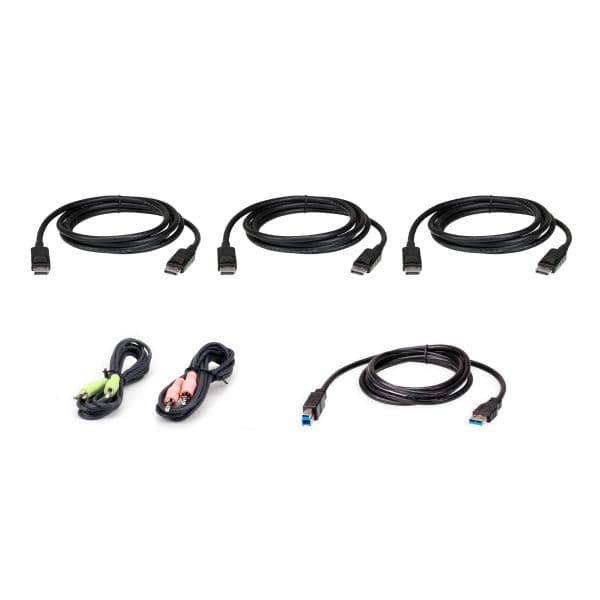 Aten 2L-7D02UDPX6 Cabo KVM DisplayPort USB Áudio 1,8 m Preto