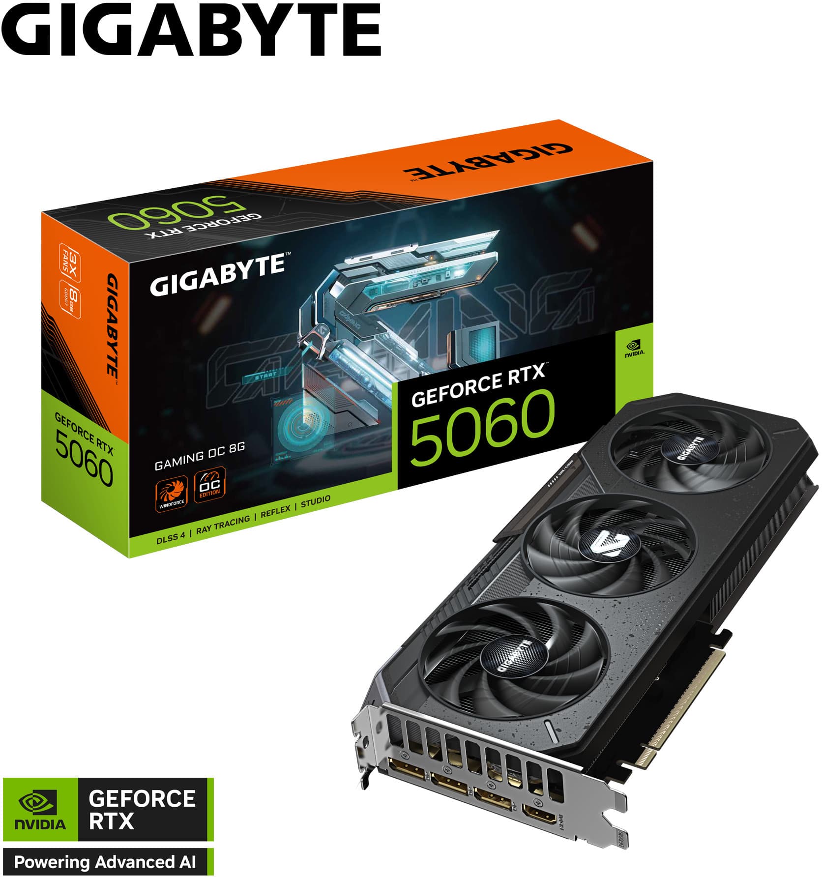 Gigabyte GeForce RTX 5060 GAMING OC 8GB GDDR7 DLSS4