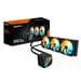 GIGABYTE GAMING 360 360mm Refrigeração líquida com 3 ventoinhas deslizantes ARGB Daisy-Chain