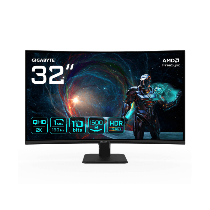Monitor Gigabyte GS32QCA 31.5" QHD 180Hz VA Curvo FreeSync HDR