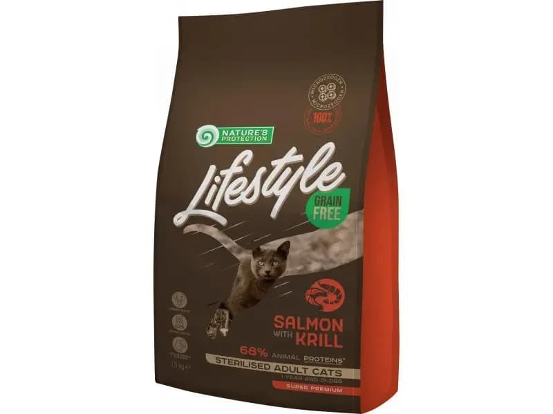 Nature's P Cat Lifestyle GF Esterilizado Salmão e Krill
