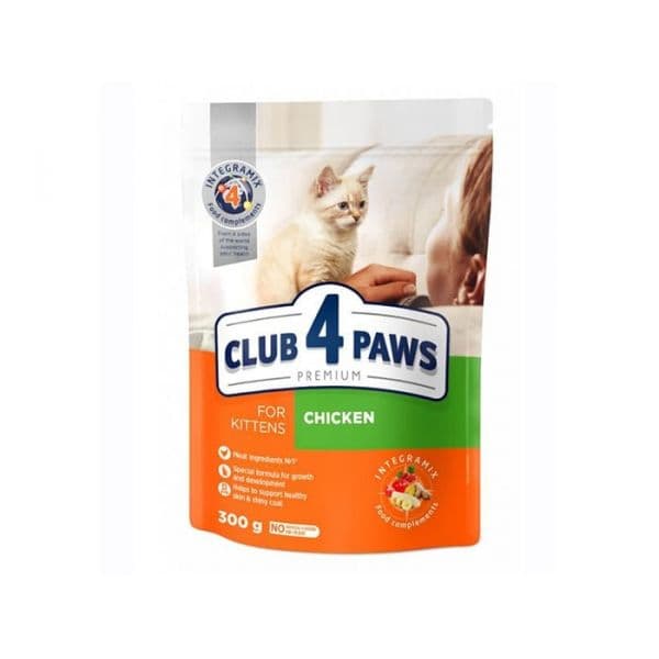 Club 4 Paws Ração Seca Premium Frango Gatinhos 300g