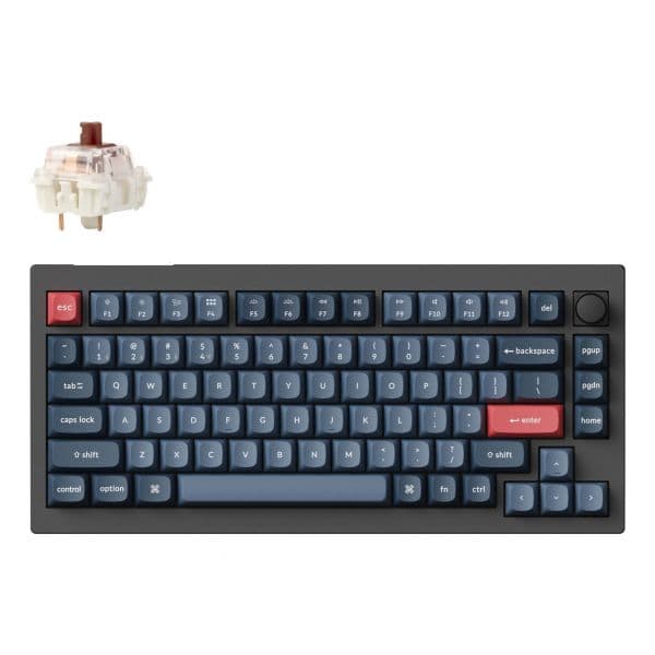 Teclado Keychron V1 Max Sem Fios Preto